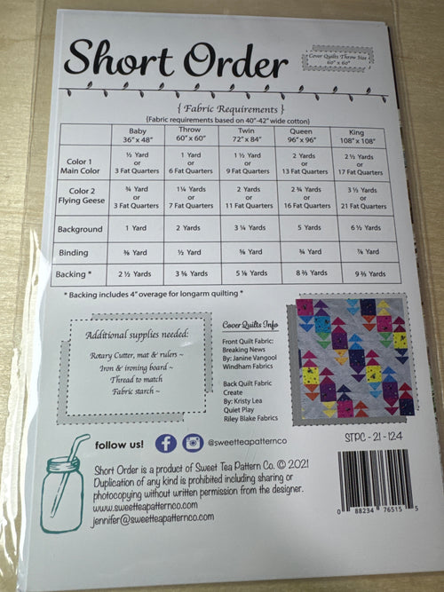 2. Pattern. Short Order.