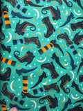 Witchy Wicked boots. Sold by the half yard.