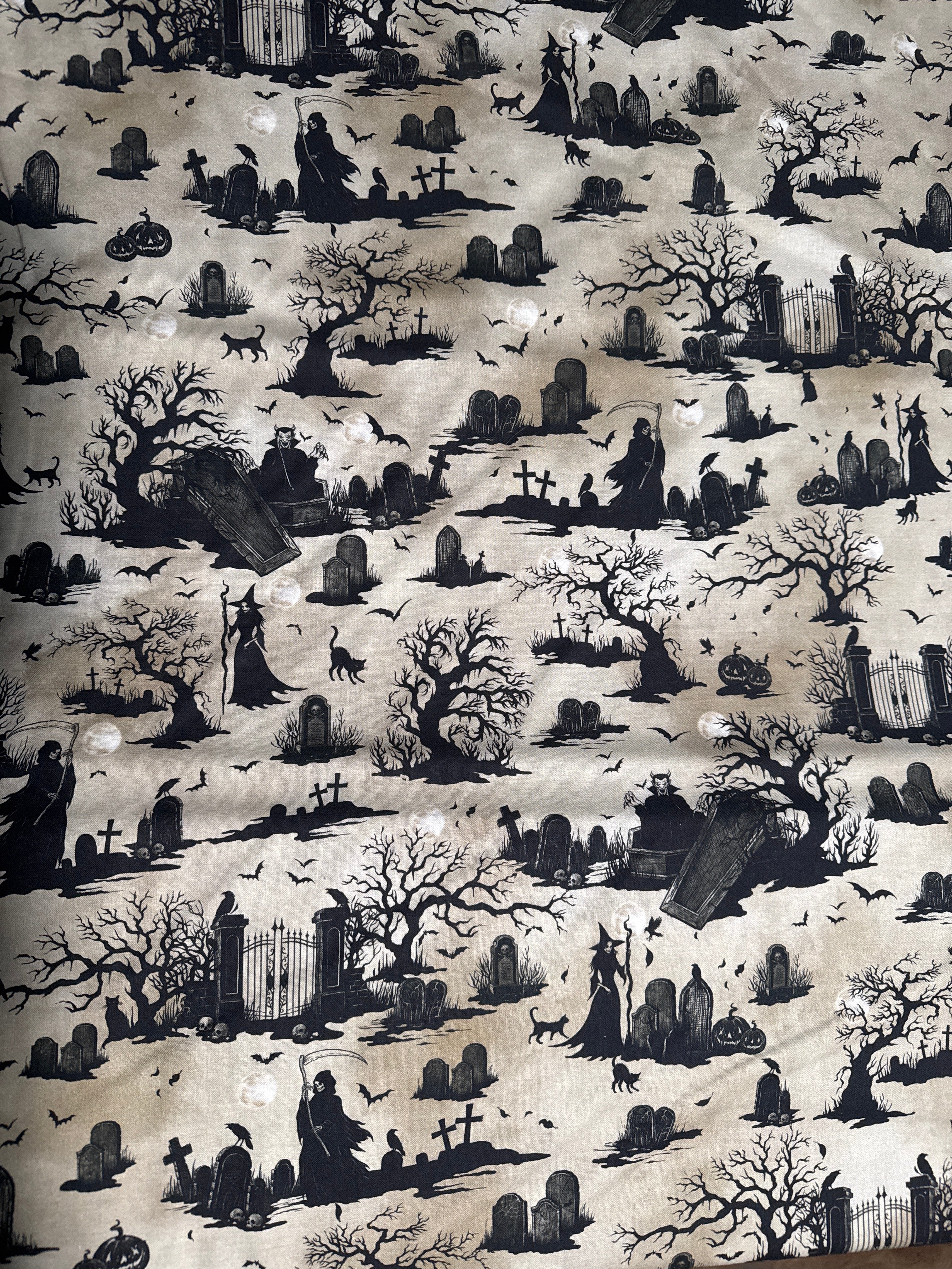 Darkly Enchanted. Graveyard. Sold by the half yard