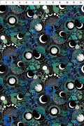 La Luna. Blue/silver moon collage