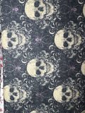 Darkly Enchanted Skulls, sold by the half yard