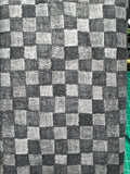 Black and gray checks sold by the half yard