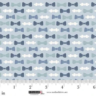 Beautiful Bowquets. Light Blue Bows. Sold by the half yard
