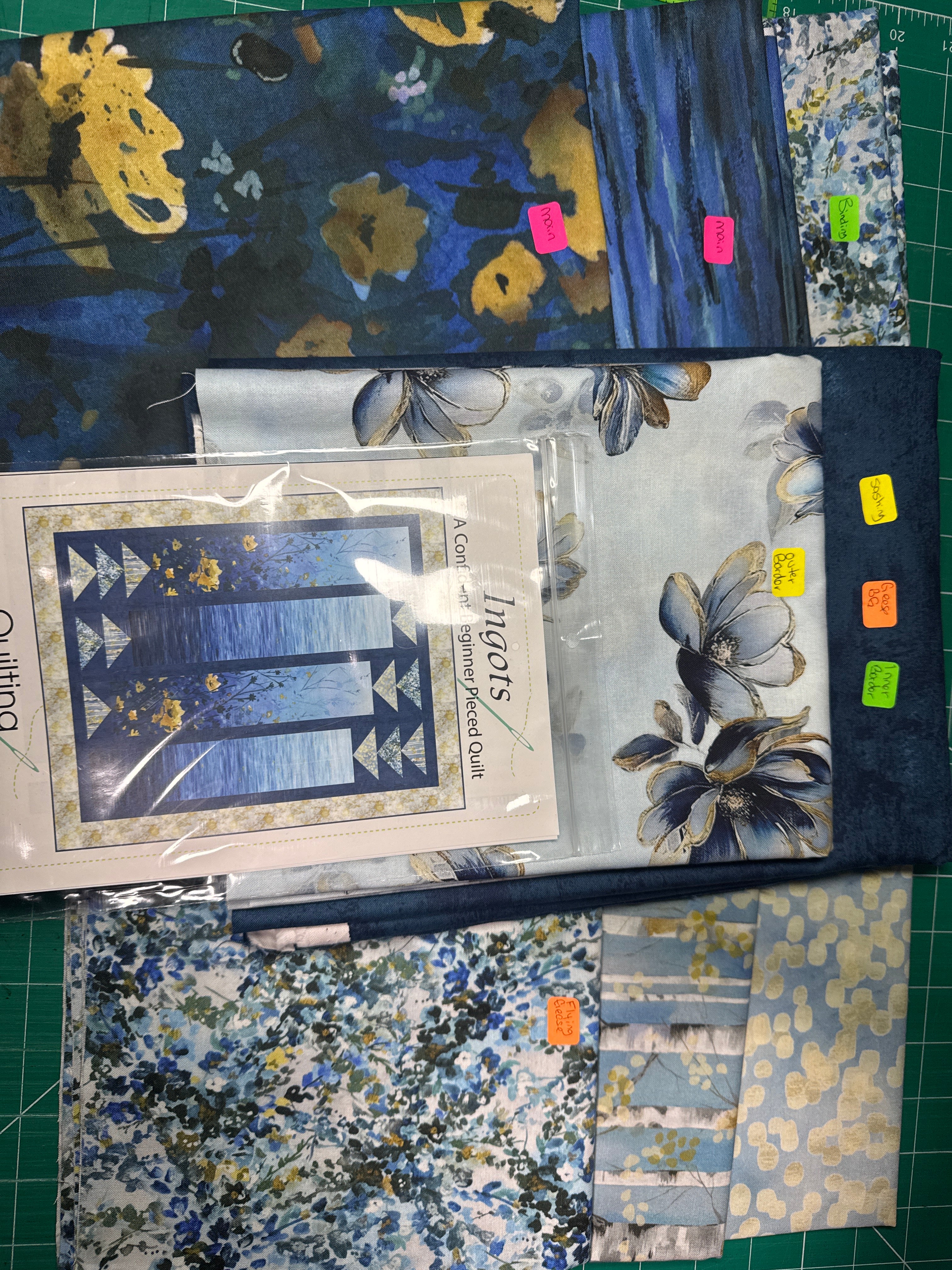 Behind Blue Eyes Quilt Kit. Top Only