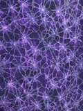 Witchypoo. Spiderwebs on a purple background. Sold by the half yard. ￼