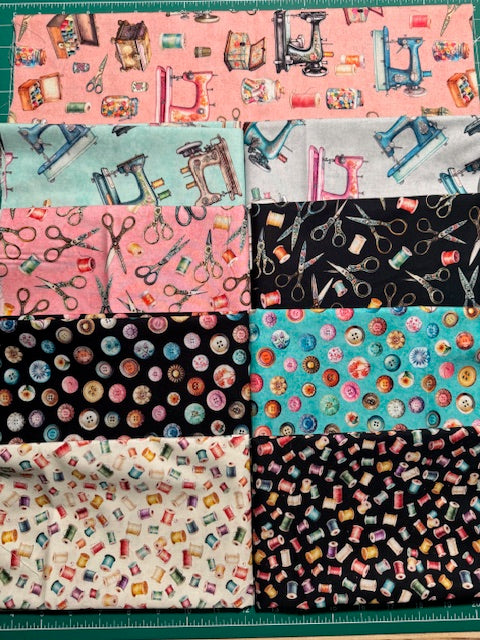 In Stitches Half Yard Bundle. QT Fabrics