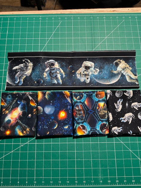 Space Cadet. Fat Quarter Bundle. 5 Prints. Blank Quilting.