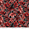 Scarlet's Treasure. Leaves. Black. Sold by the half yard
