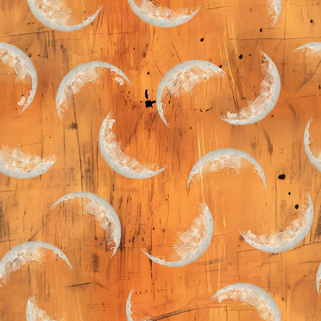 Scary Spice. Moons. Sold by the half yard.