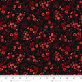 Scarlet's Treasure. Nosegays. Black with red. Sold by the half yard
