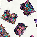 Night Flight Butterfly Toss Beige. Sold By the Yard