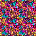 Night Flight Stained Glass Multi. QT Fabrics. Sold by the HALF yard