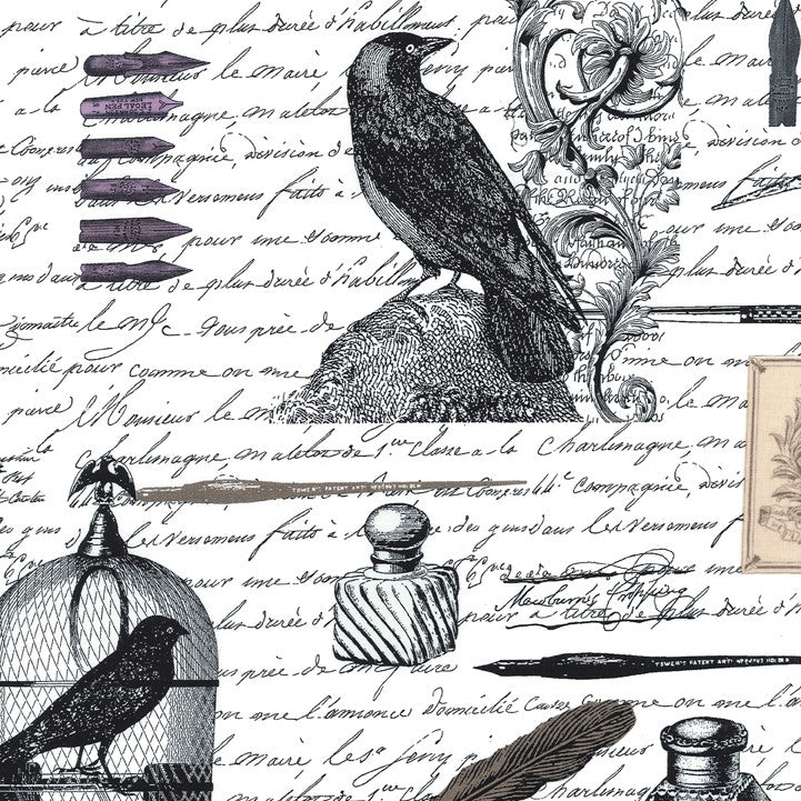 Nevermore Edgar. Sold by the HALF yard.