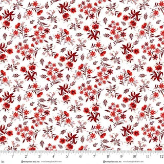 Scarlet's Treasure. Nosegays. White. Sold by the half yard