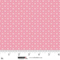 Beautiful Bowquets. Pink X and dot. Sold by the half yard.