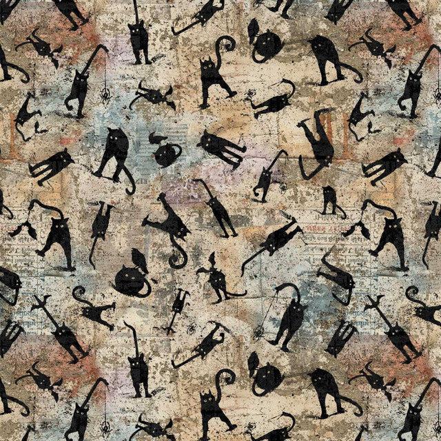 Scary Spice. Scary Cats. Sold by the half yard