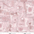 Pretty  Scary. Texture Motif Allover. Pink. Sold by the half yard.