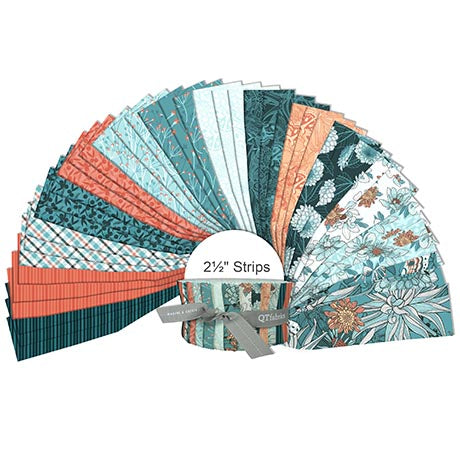 Dahlias at Dusk. Jelly roll. 42 pieces. QT Fabrics
