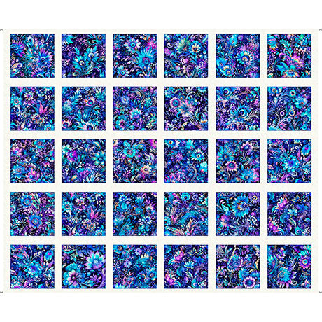 Fantasia. Floral picture block. Sold by the panal